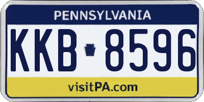 PA license plate KKB8596