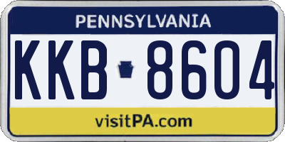 PA license plate KKB8604