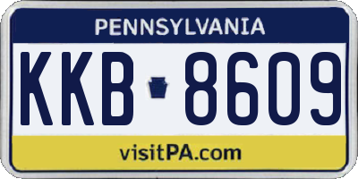 PA license plate KKB8609