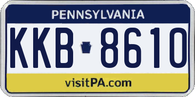 PA license plate KKB8610