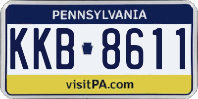 PA license plate KKB8611
