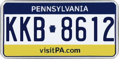 PA license plate KKB8612