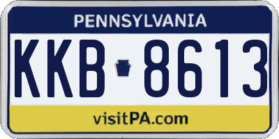 PA license plate KKB8613