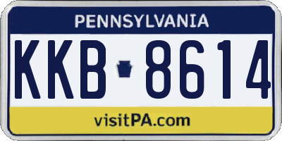 PA license plate KKB8614