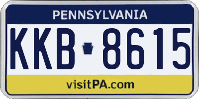 PA license plate KKB8615