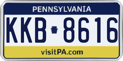 PA license plate KKB8616