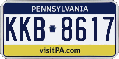 PA license plate KKB8617