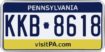 PA license plate KKB8618