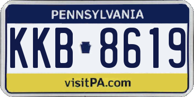 PA license plate KKB8619
