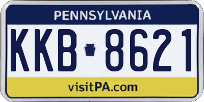 PA license plate KKB8621