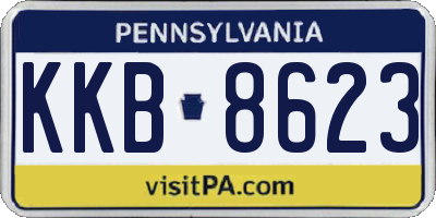 PA license plate KKB8623