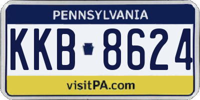 PA license plate KKB8624