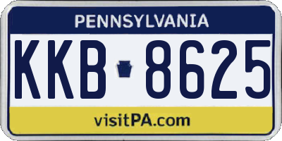 PA license plate KKB8625