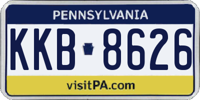 PA license plate KKB8626