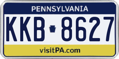 PA license plate KKB8627