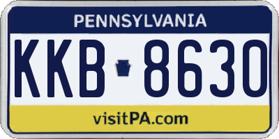 PA license plate KKB8630