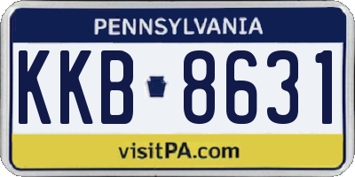 PA license plate KKB8631