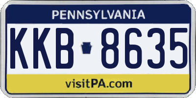 PA license plate KKB8635