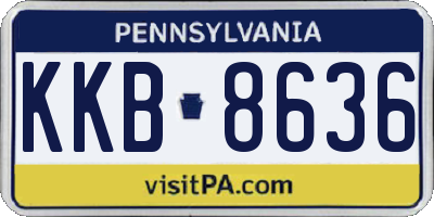 PA license plate KKB8636