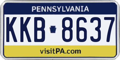 PA license plate KKB8637