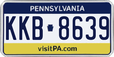 PA license plate KKB8639