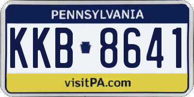 PA license plate KKB8641