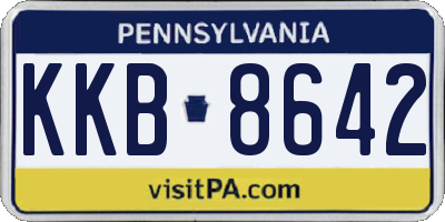 PA license plate KKB8642