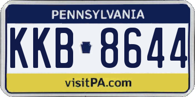 PA license plate KKB8644