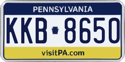PA license plate KKB8650