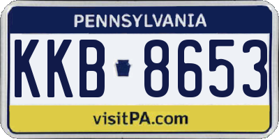 PA license plate KKB8653