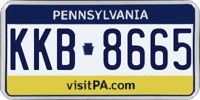 PA license plate KKB8665