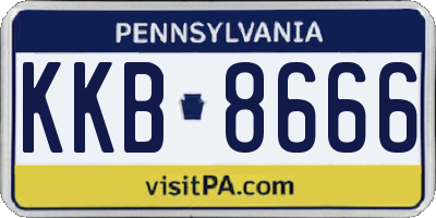 PA license plate KKB8666