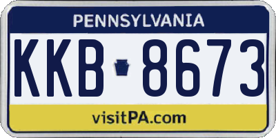 PA license plate KKB8673