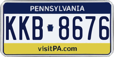 PA license plate KKB8676