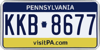 PA license plate KKB8677