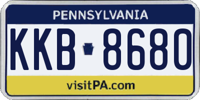 PA license plate KKB8680