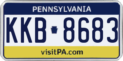 PA license plate KKB8683