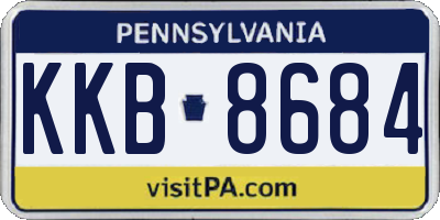 PA license plate KKB8684