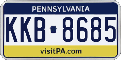 PA license plate KKB8685