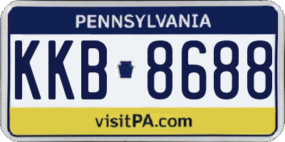 PA license plate KKB8688