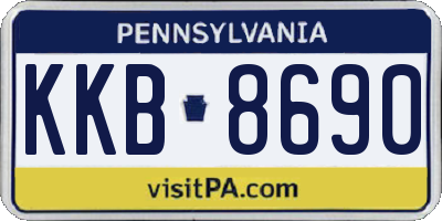 PA license plate KKB8690