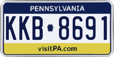 PA license plate KKB8691