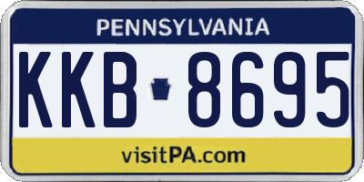 PA license plate KKB8695