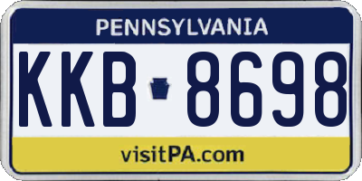 PA license plate KKB8698