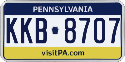 PA license plate KKB8707