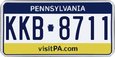 PA license plate KKB8711