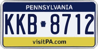 PA license plate KKB8712