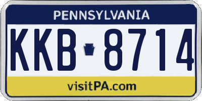 PA license plate KKB8714