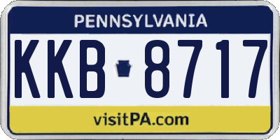 PA license plate KKB8717