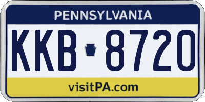 PA license plate KKB8720